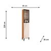 Paneleiro Alfa MDP Freijo/Linho Off White Carraro