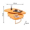 Mesa De Centro Petala Cedro Dj Moveis