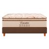 Conjunto Box Casal Executivo com Pillow Top e Molas Ensacadas 138x188 Softflex