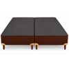 Conjunto Base para Colchão Somie Suede Queen 158x42 Marrom Reconflex
