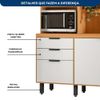 Armário Kit Murano 7 Portas 2 Gavetas 100% MDF Freijó UV/Off White Acetinado Poliman