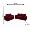 Conjunto Sofia Icaro Veludo Bordo J.A Estofados