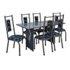 Mesa 6 Cadeiras Paris N39 Granito Luxo Aço Coelho