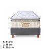 Conjunto Box Solteiro Diamante com Pillow Top e Molas Ensacadas 88x188 Softflex