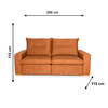 Sofa Pienzo Veludo Camurca J.A Estofados