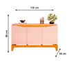 Buffet Nice Cedro/Off White Dj Moveis