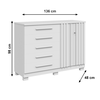 Comoda Bella 5G C/Sap Branco ACP MOVEIS