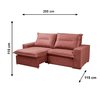 Sofa Pienzo Veludo Rose J.A Estofados 