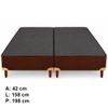 Conjunto Base para Colchão Somie Suede Queen 158x42 Marrom Reconflex