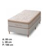 Conjunto Box Solteiro Confort Prime com Pillow Top e Molas Ensacadas 88x188 Softflex