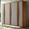 Guarda Roupas/Roupeiro Rufato Grecia 6 Portas Com Pes - Natur/Off White/Natur