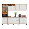 Cozinha Compacta Poliman Ravena 5 Peças - Freijo Uv/Off Acetinado