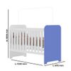 Berço Tuboarte Otto - Branco Azul Seco
