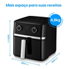 Fritadeira Air fryer AFG80Gran Fry 8 Litros 1.900W Preta, Grelha Removível