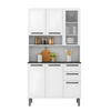 Kit Itatiaia Florença 1,05 6 Portas 1 vidro - Branco