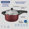 Panela de Pressão Tramontina Vancouver, Pré-Aluminio Com Revestimento Antiaderente, 6,0L, 24CM - Vermelho