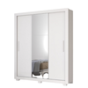 Roupeiro Josan Apollo 3pts C/Pe e Espelho - Branco