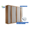 Guarda Roupas/Roupeiro Rufato Grecia 6 Portas Com Pes - Natur/Natur/Natur