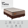 Cama Box Gazin  Twins Queen Molas Ensacadas Linho Castor - Altura 0,72 Largura 1,58 Profundidade 1,98 cm