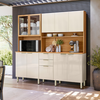 Kit Cozinha Demobile Amora 10 portas e 2 Gavetas - Cinamon/Off-white