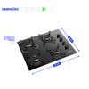 Cooktop Itatiaia Ess 4Q 127/220V - Preto