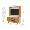 Conjunto Rack DJ Flat + Painel DJ Trend - Cedro/Bali