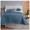 Jogo De Colcha Altenburg 3 Peças Toque Acetinado Uw Frisson Azul Escoces 2,80M X 2,60M