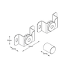 Elgin UNI80B - Suporte Fixo Universal de Parede, Capacidade até 100 kg Padrão VESA 75x75 a 800x400mm, TVs 14" a 100", Preto