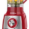 Liquidificador Mondial Turbo Inox L-1200 RI - com Filtro 12 Velocidades, 1200W - Vermelho