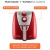 Fritadeira Elétrica Mondial Sem Óleo Air Fryer Family, 4L, 220V – Cor: Vermelha/Inox - AFN-40-RI