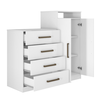 Comoda Demobile Aurea 2 Portas e 4 Gavetas - Branco 