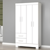 Roupeiro Josan Olimpio  4 Pts Com Pe - Branco