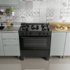 Fogão Atlas 5 Bocas Milão Fast Glass Preto