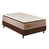 Cama Box Gazin  Twins Solteiro Molas Ensacadas Linho Castor - Altura 0,72 Largura 0,88 Profundidade 1,88 cm