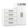 Comoda Demobile Aurea 2 Portas e 4 Gavetas - Branco 
