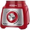Liquidificador Mondial Turbo Inox L-1200 RI - com Filtro 12 Velocidades, 1200W - Vermelho