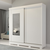 Roupeiro/Guarda Roupas Panam Ilheus 2 Portas com Slide Com kit espelho  - BRANCO