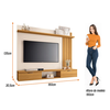 Painel Hb Moveis Lets 1.6M - Cor: Cinamomo/Off White