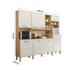 Kit Cozinha Nicioli Hortela - Freijo/Off White Cristal Pta Fechada