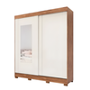 Roupeiro/Guarda Roupas Panam Ilheus 2 Portas Slide Com Kit Espelho -  CINAMOMO/OFF WHITE