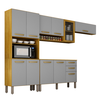 Cozinha CHF Avila 4 Peças - CINAMOMO/ CINZA ACETINADO