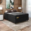 Cama Box Gazin Londres MolejoMolas Casal Ensacadas Preto - Alt 320 Comp 1,88 Larg 1,380