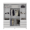 Guarda Roupa Demobile Roma Casal 4 portas - Branco