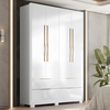 Guarda Roupa Demobile Domo Casal 4 portas e 4 gavetas - BRANCO