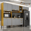 Cozinha CHF Avila 4 Peças - CINAMOMO/ CINZA ACETINADO
