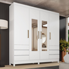 Guarda Roupa Demobile Roma Casal 4 portas - Branco