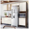 Cozinha Compacta Nicioli Fit Com Balcão Fit - Carvalho Nat/Off White