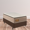 Cama Box Gazin  Twins Solteiro Molas Ensacadas Marrom Bege - Altura 0,72 Largura 0,88 Profundidade 1,88 cm