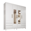 Guarda Roupa Demobile Roma Casal 4 portas - Branco