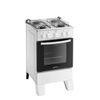 Fogão Atlas Milão Plus 4 Bocas Automático Mesa de Inox Bivolt - Branco